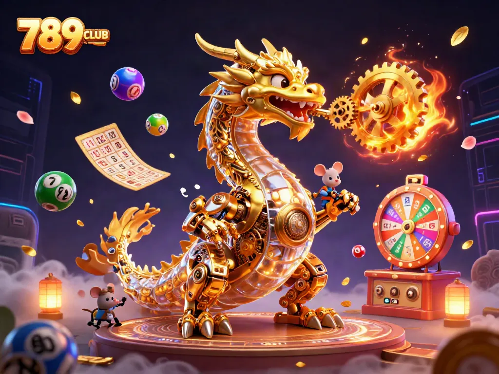 Experience the thrill of 789CLUB with a vivid 3D digital illustration of interactive gaming elements for bettors.