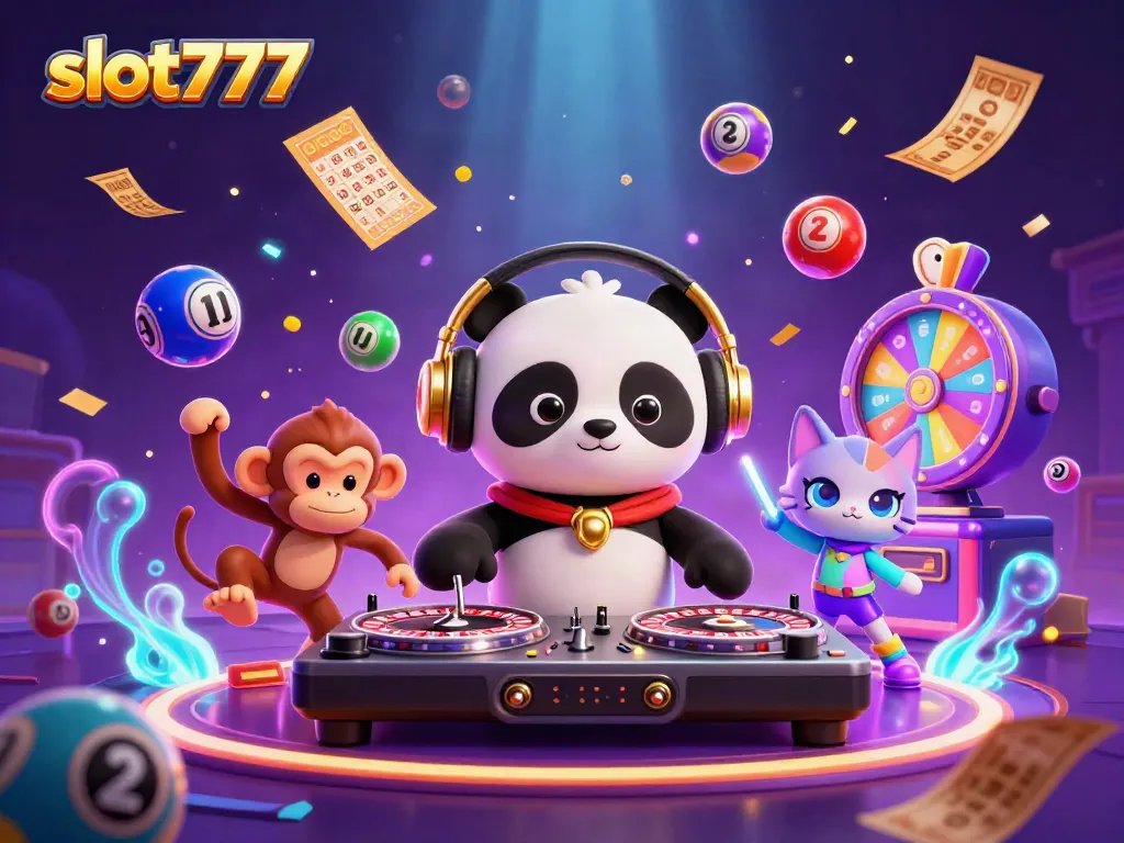 Engage in dynamic gameplay with slot777 featuring a DJ panda and fun-filled casino elements.